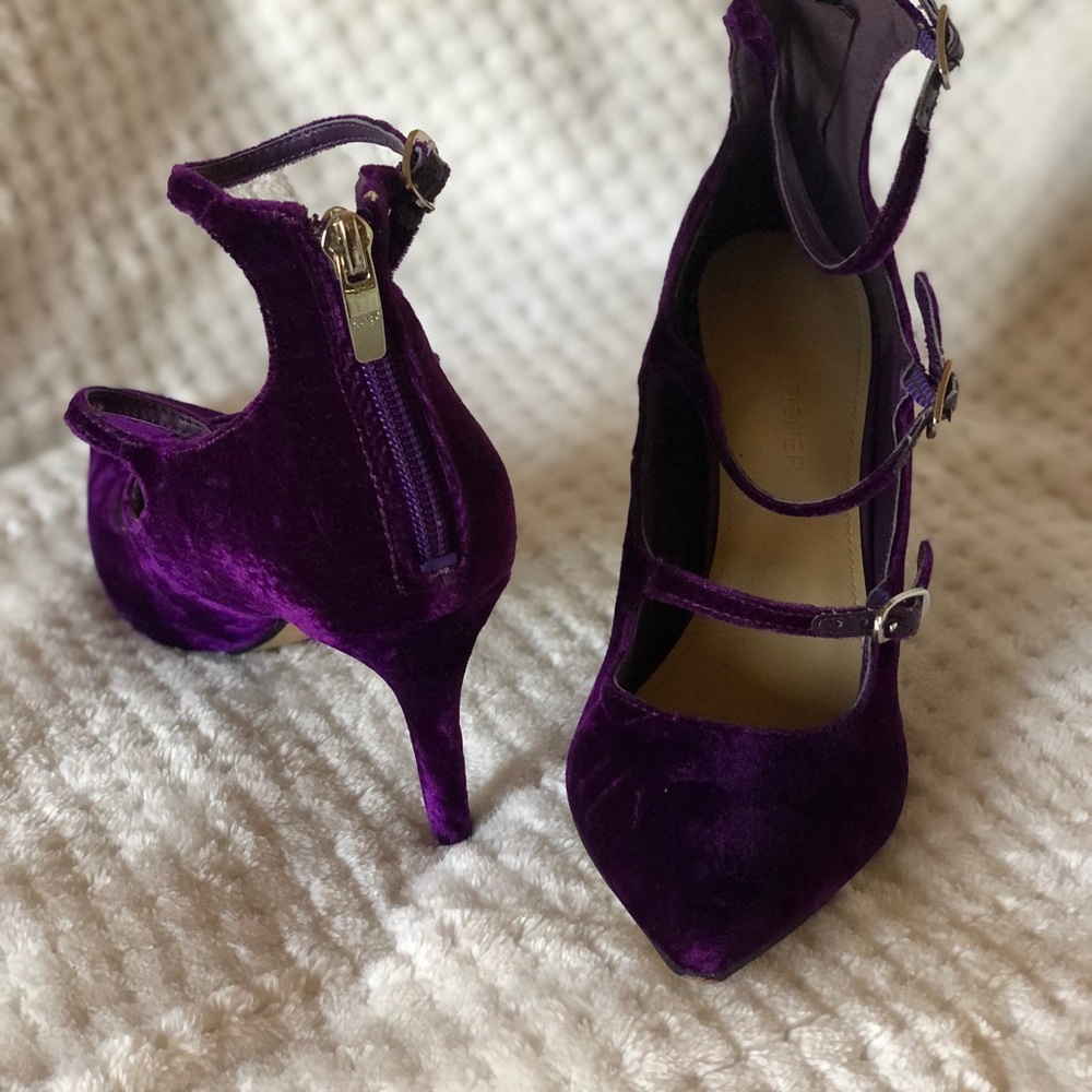 Purple Velour Heels